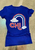 Rally Chicago Girls Blue Rainbow Short Sleeve Tee