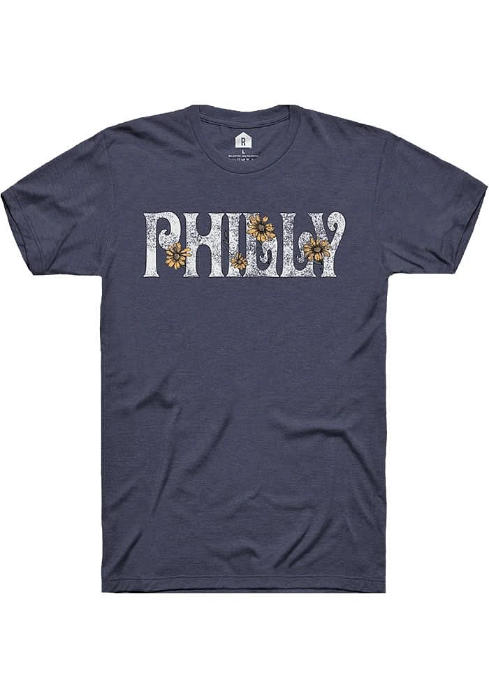 Rally Philadelphia Womens Floral Short Sleeve T-Shirt