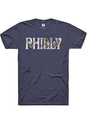 Rally Philadelphia Womens Floral Short Sleeve T-Shirt