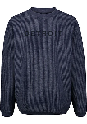 Rally Detroit Womens Navy Blue Armour Wordmark Crew Sweatshirt