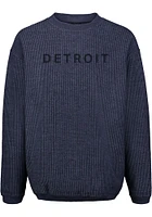 Rally Detroit Womens Navy Blue Armour Wordmark Crew Sweatshirt