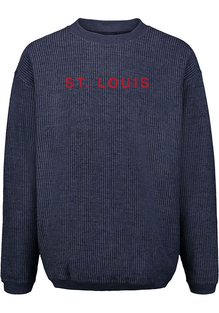 Rally St Louis Womens Navy Blue Armour Wordmark Crew Sweatshirt