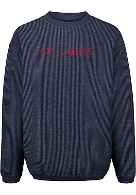 Rally St Louis Womens Navy Blue Armour Wordmark Crew Sweatshirt