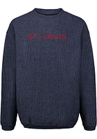 Rally St Louis Womens Navy Blue Armour Wordmark Crew Sweatshirt