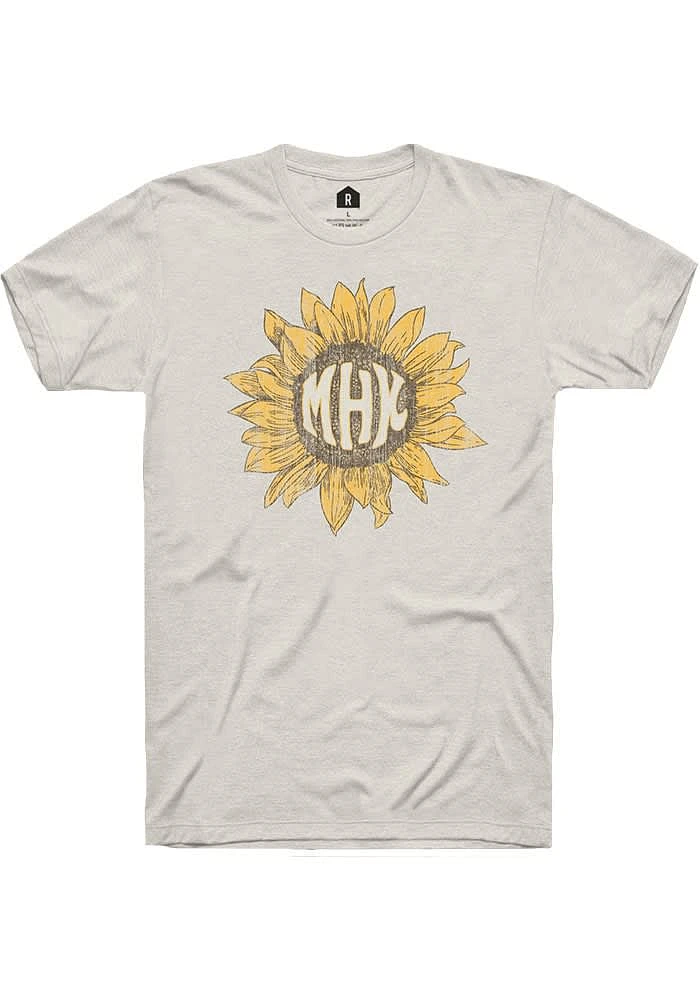 Rally Manhattan Womens Oatmeal MHK Sunflower Short Sleeve T-Shirt