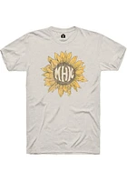 Rally Manhattan Womens Oatmeal MHK Sunflower Short Sleeve T-Shirt