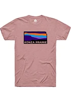 Rally Manhattan Pink Konza Prairie State Shape Short Sleeve Fashion T Shirt