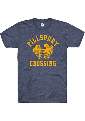 Rally Manhattan Navy Blue Pillsbury Crossing Short Sleeve Fashion T Shirt