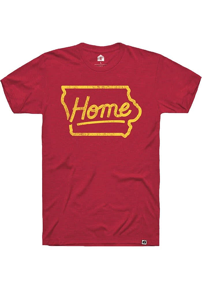 Rally Iowa Cardinal Home Short Sleeve T Shirt