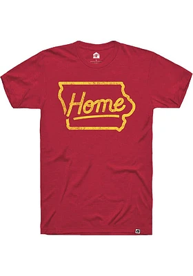 Rally Iowa Cardinal Home Short Sleeve T Shirt