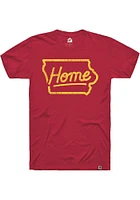 Rally Iowa Cardinal Home Short Sleeve T Shirt