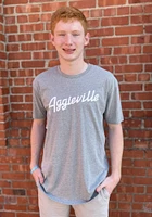 Rally Aggieville Graphite RH Script Short Sleeve Fashion T Shirt
