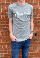 Rally Aggieville Graphite RH Script Short Sleeve Fashion T Shirt