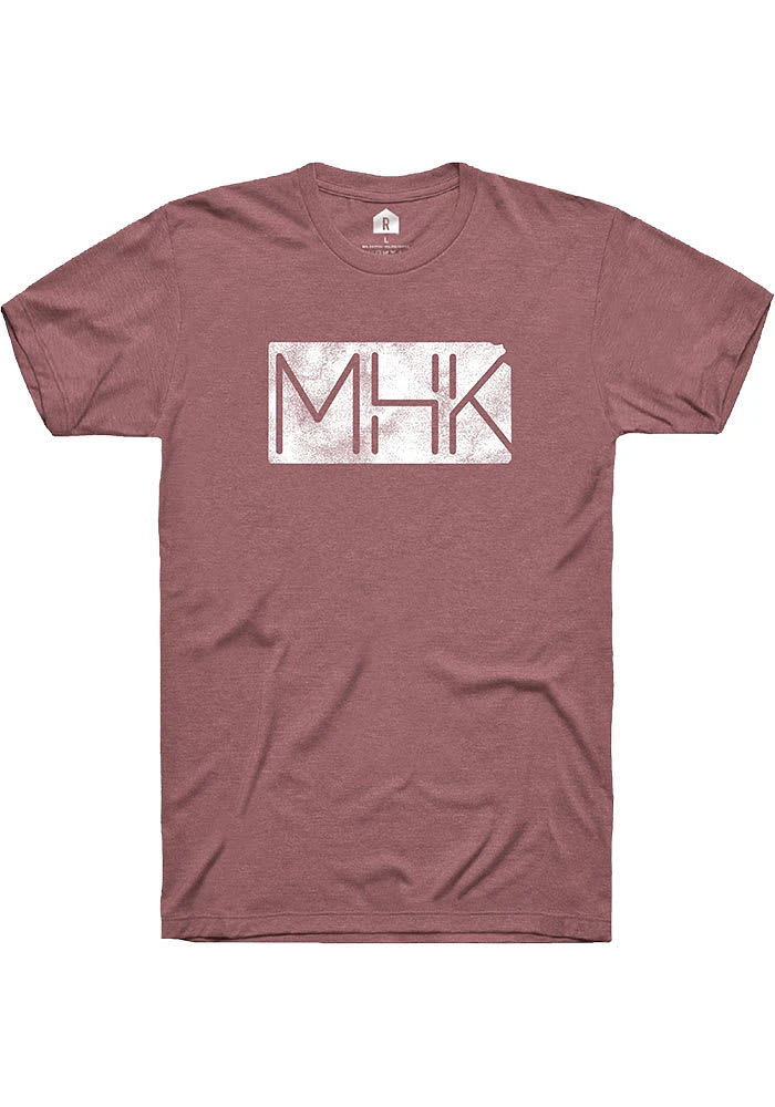 Rally Manhattan Pink MHK State Shape Short Sleeve Fashion T Shirt