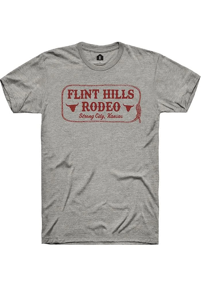 Rally Kansas Graphite Flint Hills Rodeo Short Sleeve Fashion T Shirt