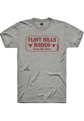 Rally Kansas Graphite Flint Hills Rodeo Short Sleeve Fashion T Shirt