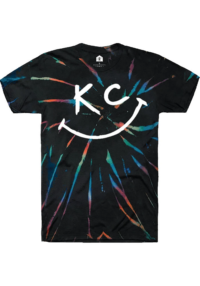 Rally Kansas City Black KC Smile Short Sleeve T Shirt