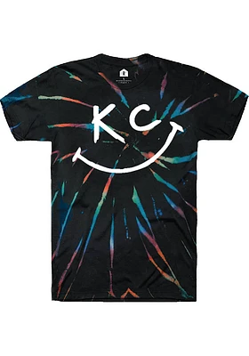 Rally Kansas City Black KC Smile Short Sleeve T Shirt