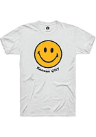 Rally Kansas City White Smiley Face Short Sleeve Fashion T Shirt