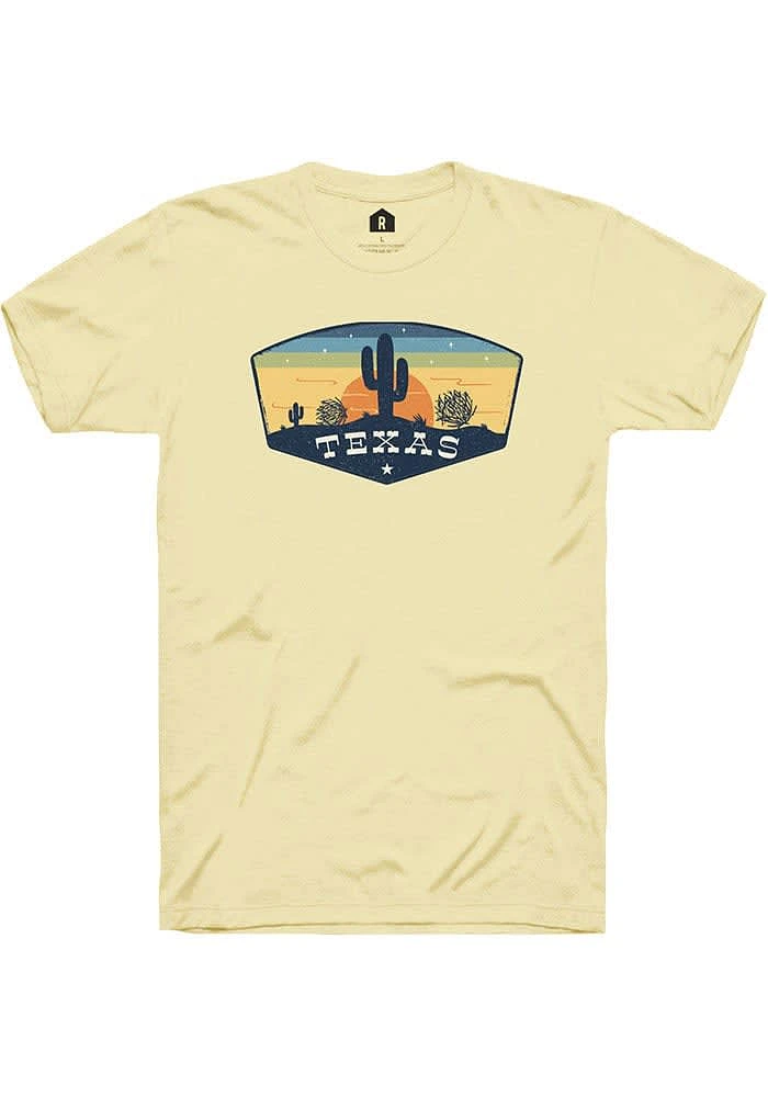Rally Texas Yellow Tumbleweed Sunset Short Sleeve T Shirt