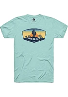 Rally Texas Green Tumbleweed Sunset Short Sleeve Fashion T Shirt