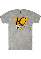 Rally Pittsburgh Grey Retro Triangle Logo Short Sleeve T Shirt