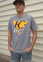 Rally Pittsburgh Grey Retro Triangle Logo Short Sleeve T Shirt