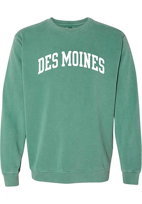 Rally Des Moines Womens Arch Wordmark Crew Sweatshirt