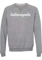 Rally Indianapolis Mens Charcoal Harlow Script Long Sleeve Crew Sweatshirt