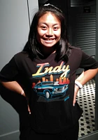 Rally Indianapolis Black Muscle Car Short Sleeve Fashion T Shirt