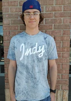 Rally Indianapolis Light Blue RH Script Short Sleeve T Shirt