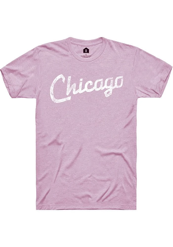 Rally Chicago Purple RH Script Short Sleeve Fashion T Shirt