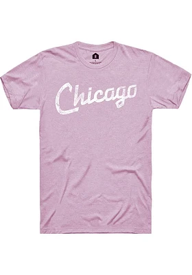 Rally Chicago Purple RH Script Short Sleeve Fashion T Shirt