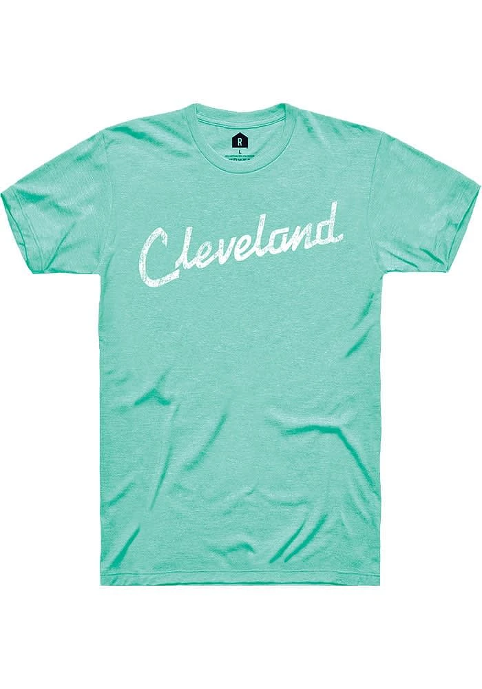 Rally Cleveland Green RH Script Short Sleeve T Shirt