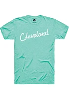 Rally Cleveland Green RH Script Short Sleeve T Shirt