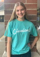 Rally Cleveland Green RH Script Short Sleeve T Shirt