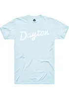 Rally Dayton Light Blue RH Script Short Sleeve T Shirt