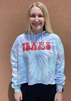 Rally Texas Womens Light Blue Bell Bottom Hooded Sweatshirt