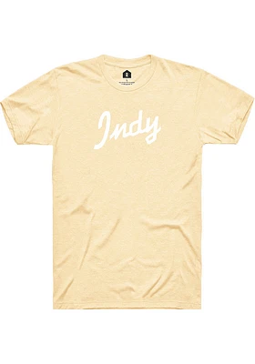 Rally Indianapolis Yellow RH Script Short Sleeve T Shirt