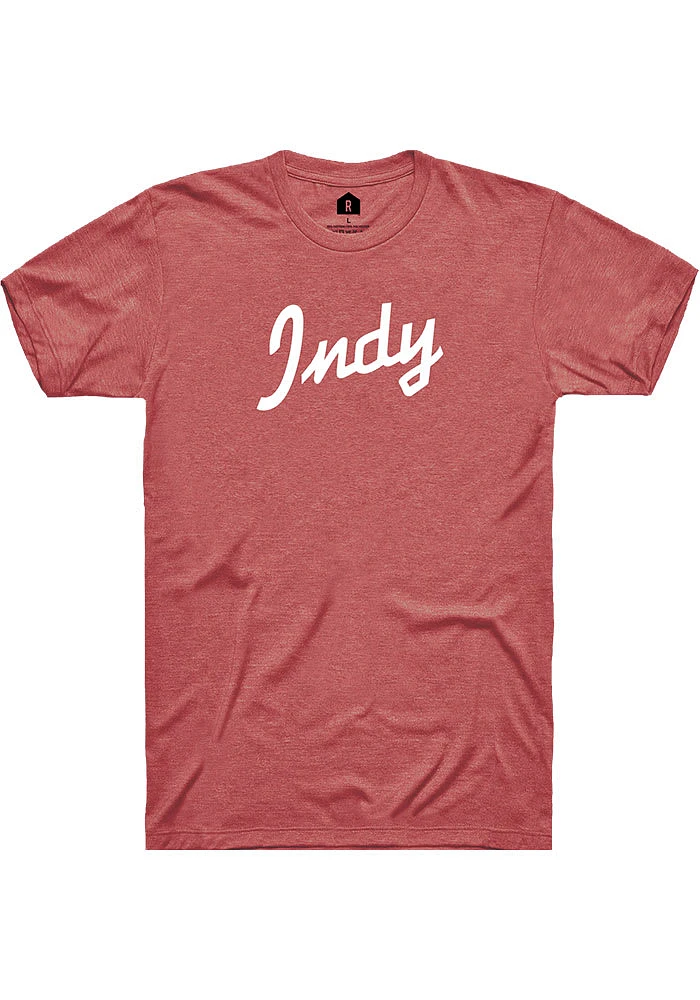 Rally Indianapolis Maroon RH Script Short Sleeve T Shirt