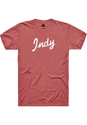 Rally Indianapolis Maroon RH Script Short Sleeve T Shirt