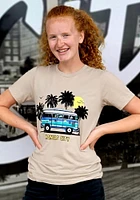 Rally Kansas City Tan Retro Bus Short Sleeve Fashion T Shirt