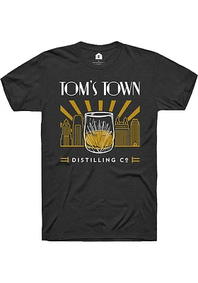 Rally Kansas City Black Skyline and Glass Short Sleeve Fashion T Shirt