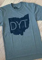 Rally Dayton Olive DYT State Shape Short Sleeve Fashion T Shirt