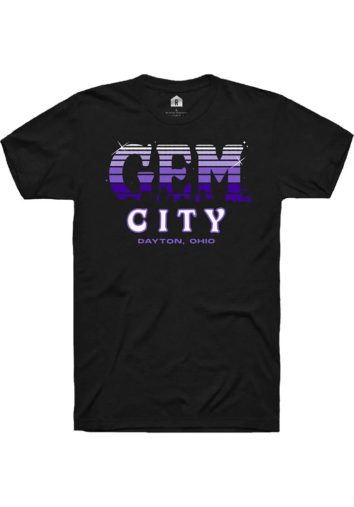 Rally Dayton Black Gem City Short Sleeve Fashion T Shirt