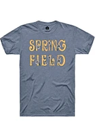 Rally Springfield Womens Blue Floral Short Sleeve T-Shirt