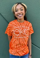 Rally Oklahoma City Womens Orange OKC Square Short Sleeve T-Shirt
