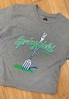 Rally Springfield Grey Big Fork Short Sleeve Fashion T Shirt