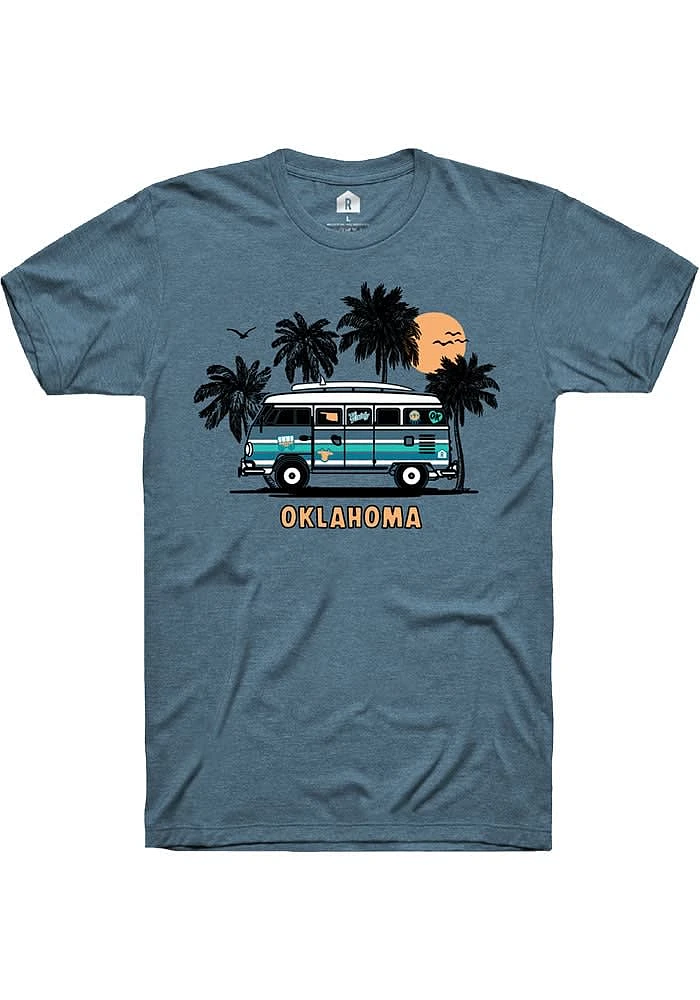 Rally Oklahoma Teal Bus Short Sleeve Fashion T Shirt