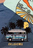 Rally Oklahoma Teal Bus Short Sleeve Fashion T Shirt